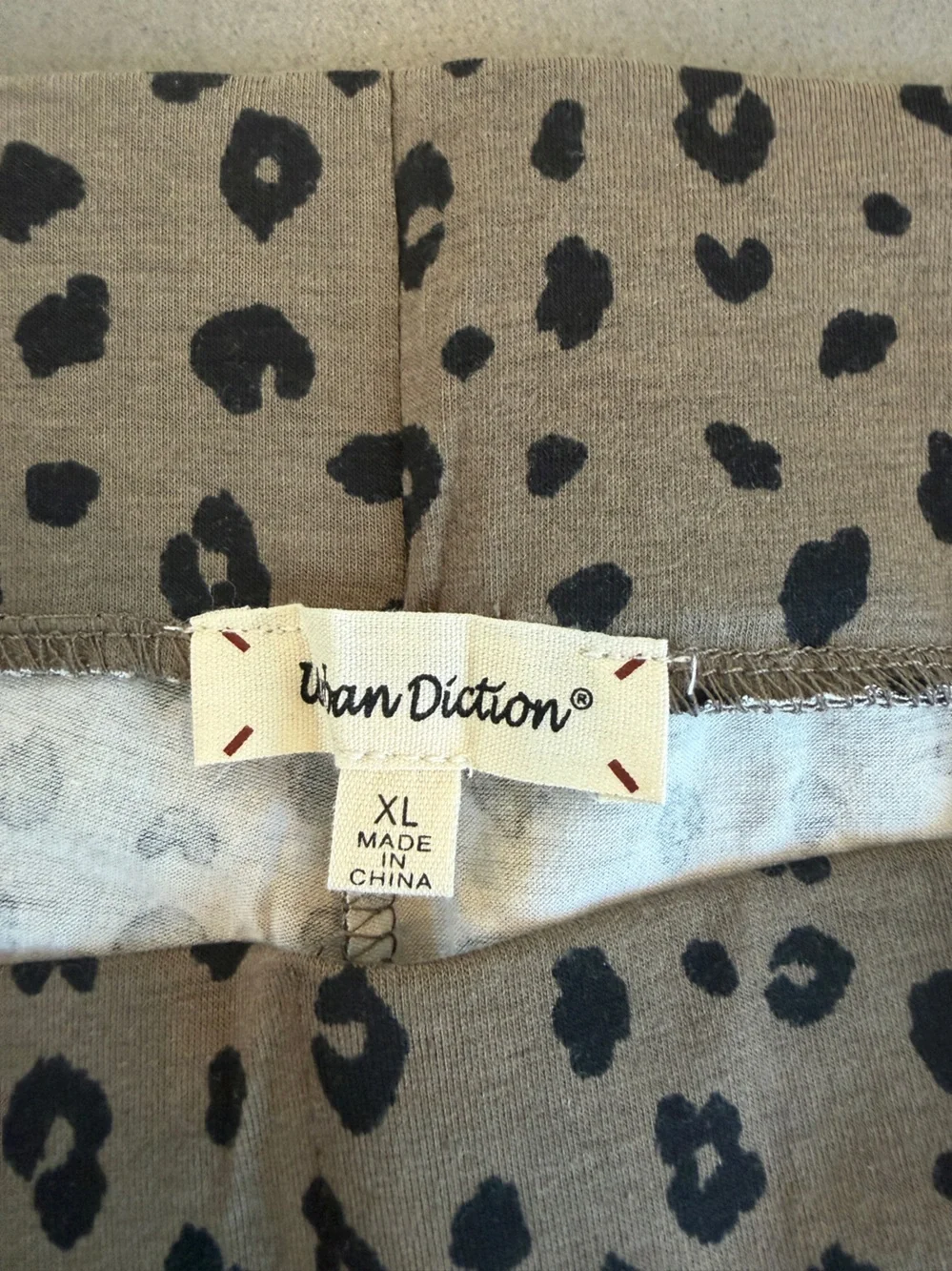 Urban Diction Leopard Print High-Waist Leggings in Brown NEW XL - Picture 6 of 8